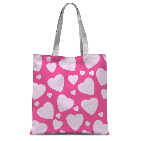 Hearts Sublimation Tote Bag